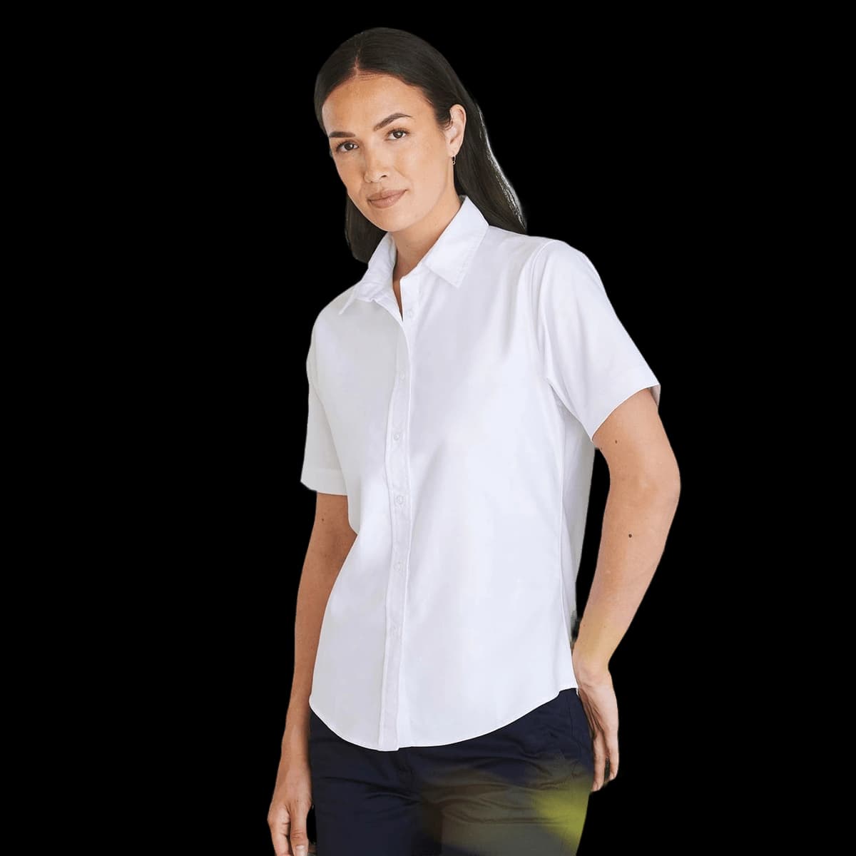 Women's short sleeve classic Oxford shirt