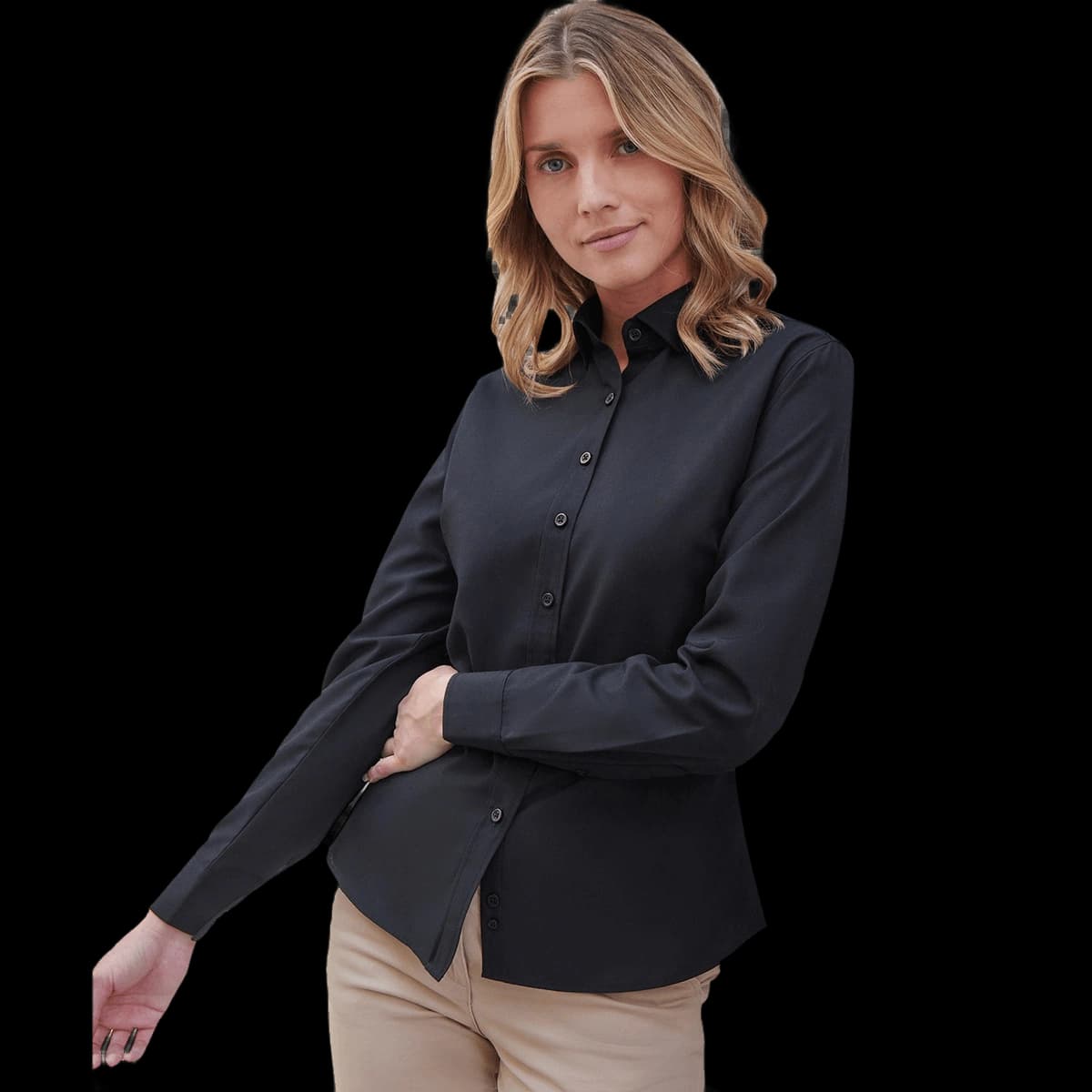 Women’s long sleeve ‘cotton-feel’ Coolplus® shirt
