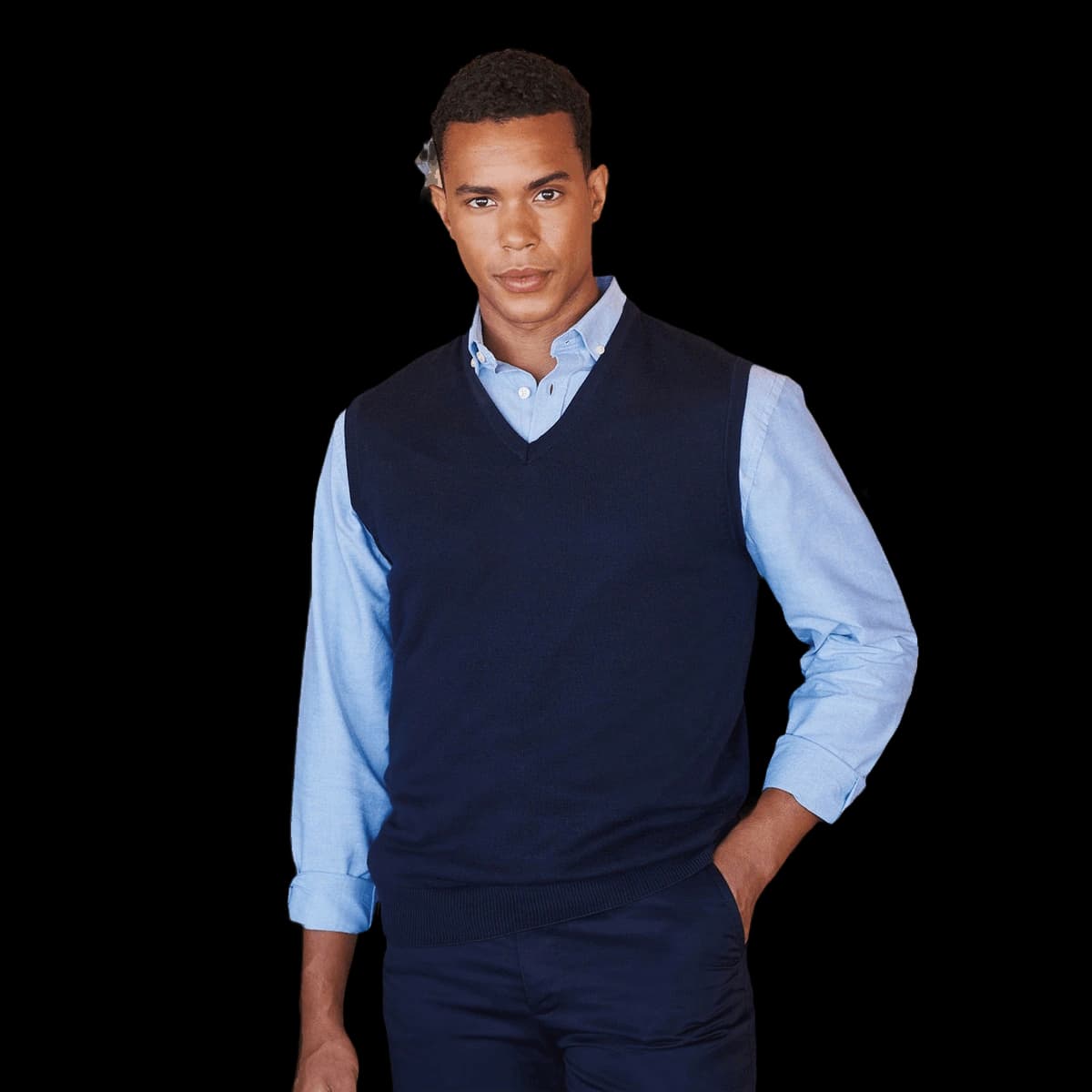 Sleeveless v-neck jumper
