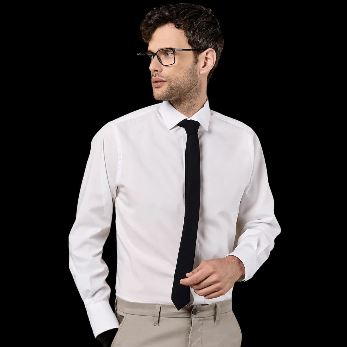 Tailored business shirt long-sleeved (tailored fit)