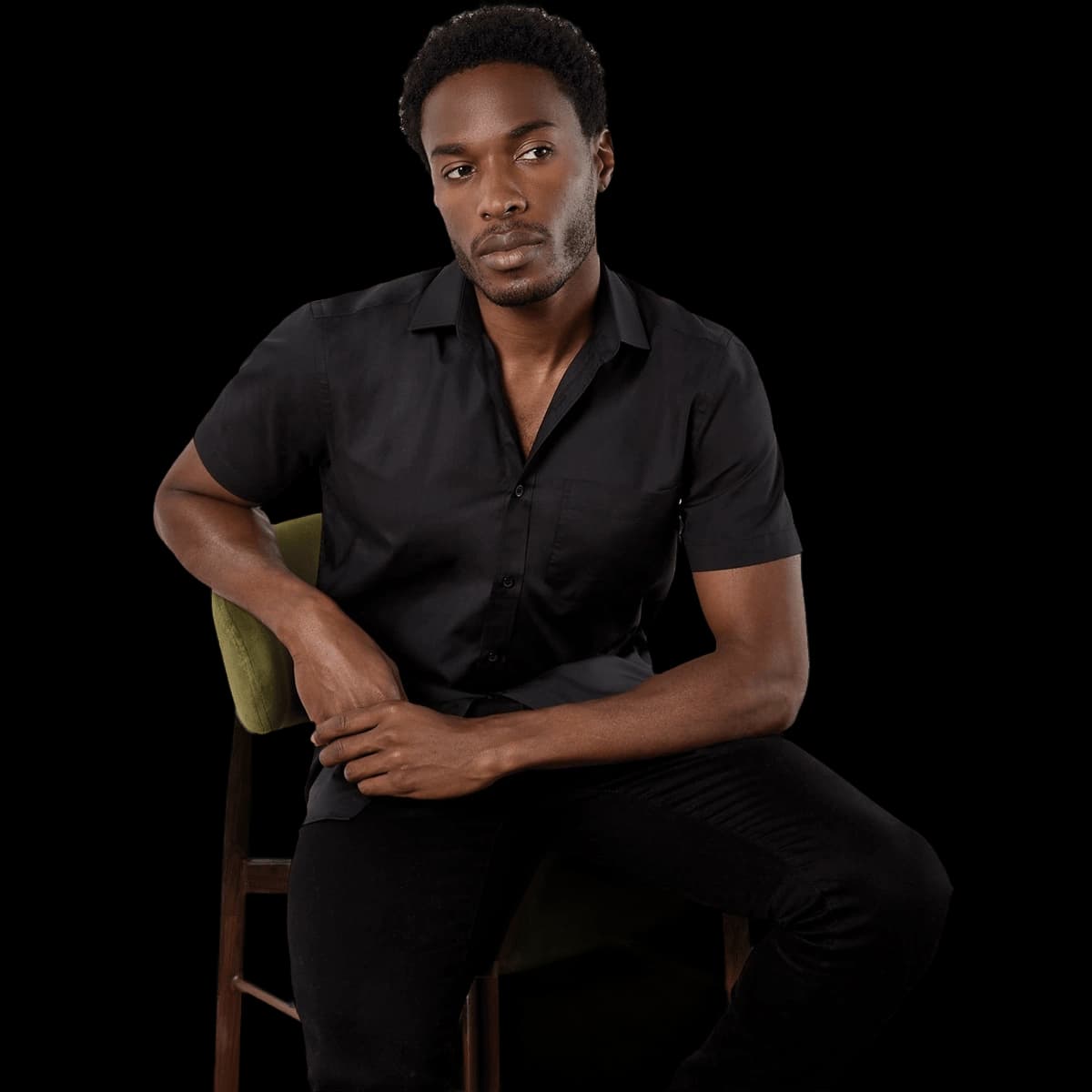 Poplin shirt short-sleeved (tailored fit)