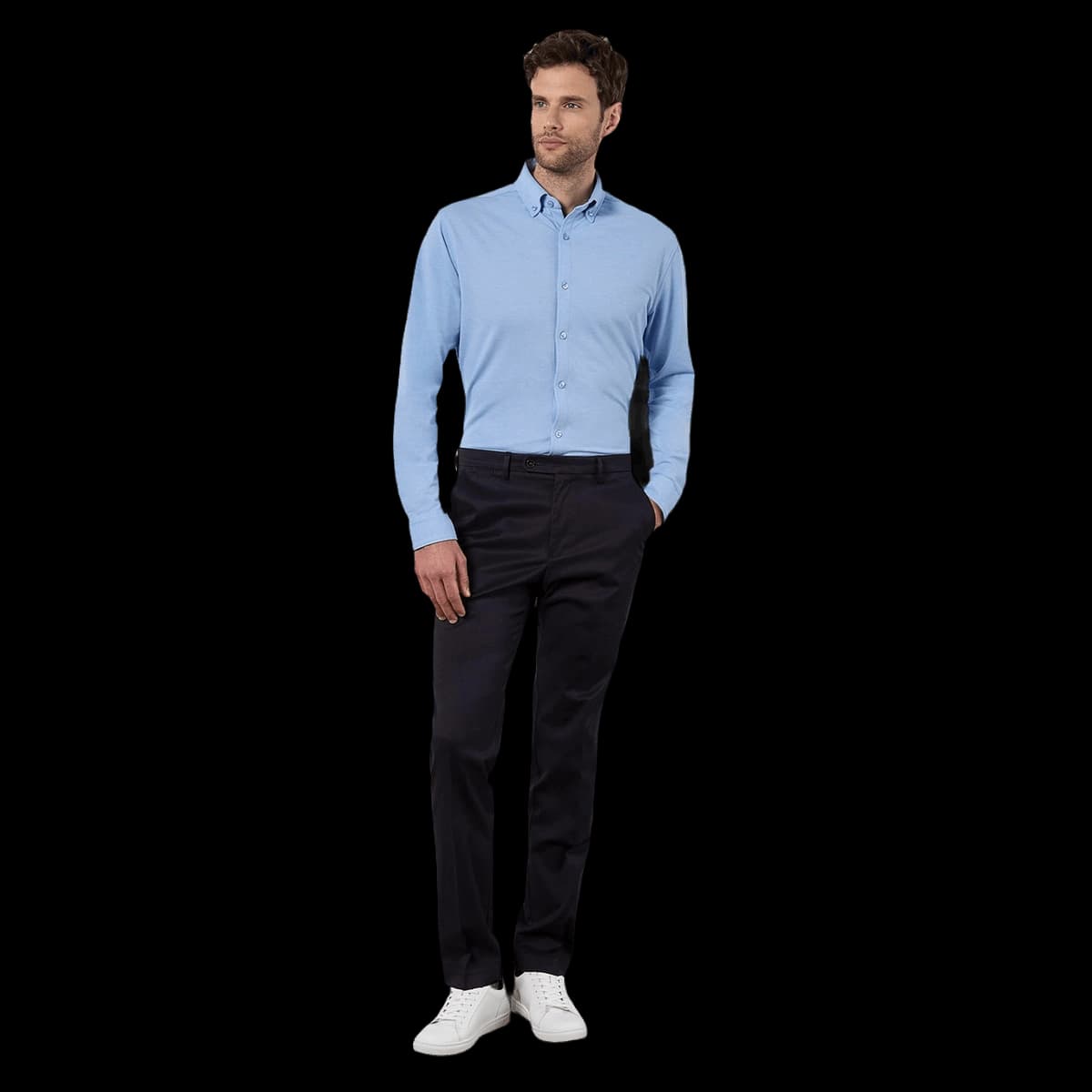 Long sleeve Superwash® 60° piqué shirt (tailored fit)