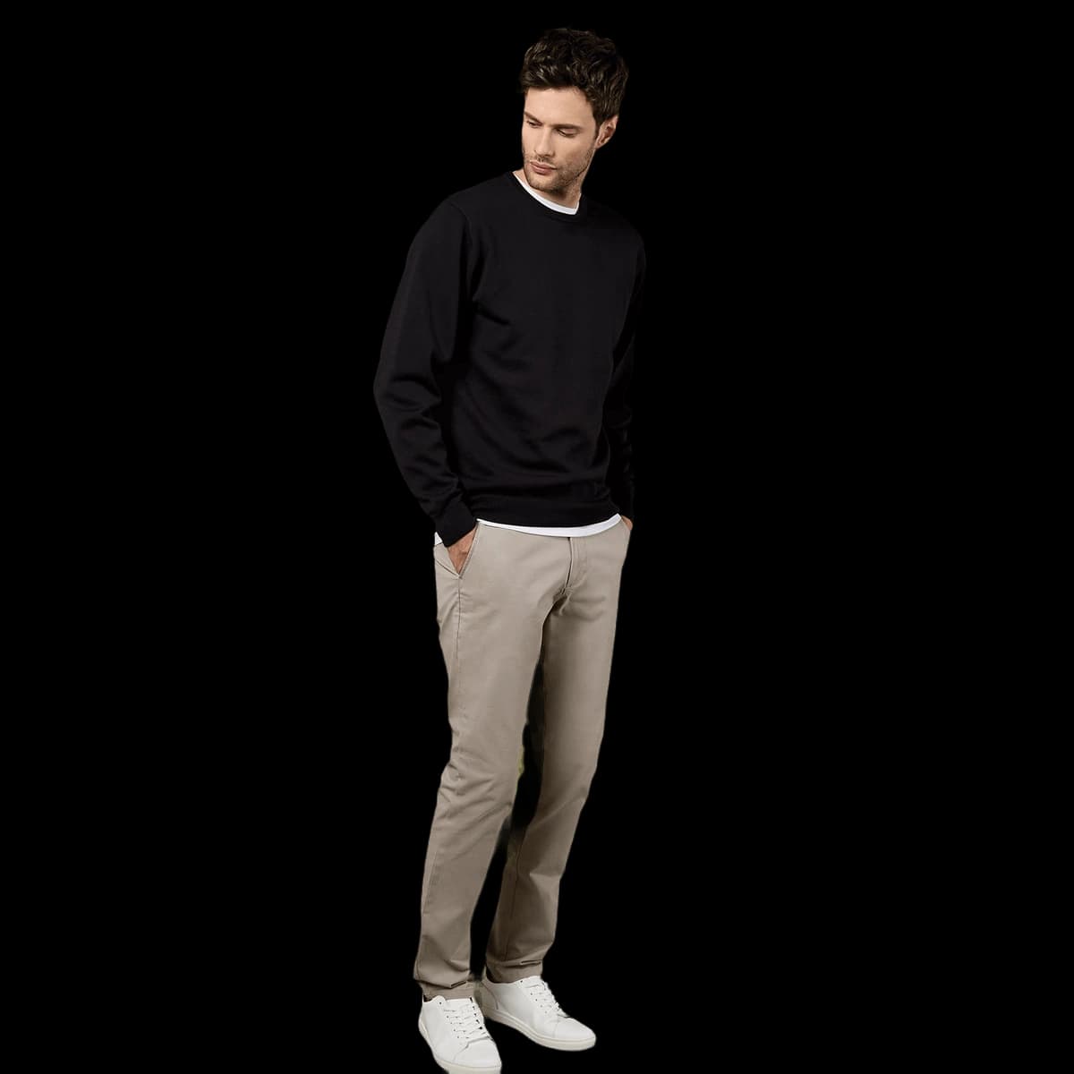 Regular fit Arundel crew neck sweater