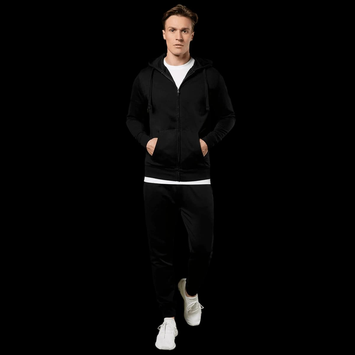 Klassic hooded zipped jacket Superwash® 60° long sleeve (regular fit)