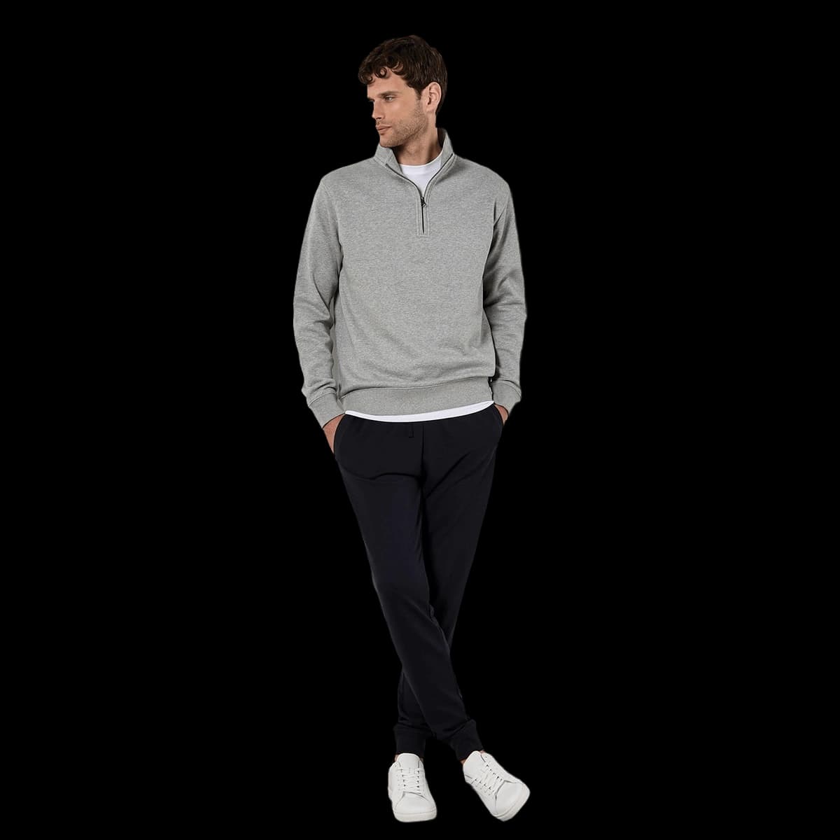Regular fit ¼-zip sweatshirt