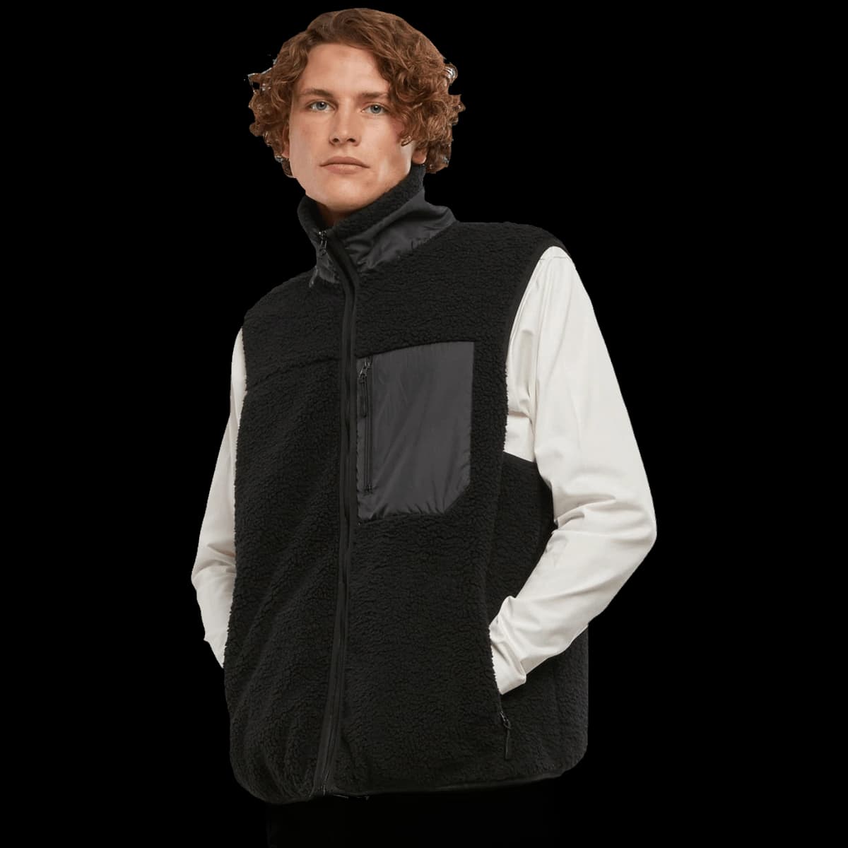 Bonded sherpa vest