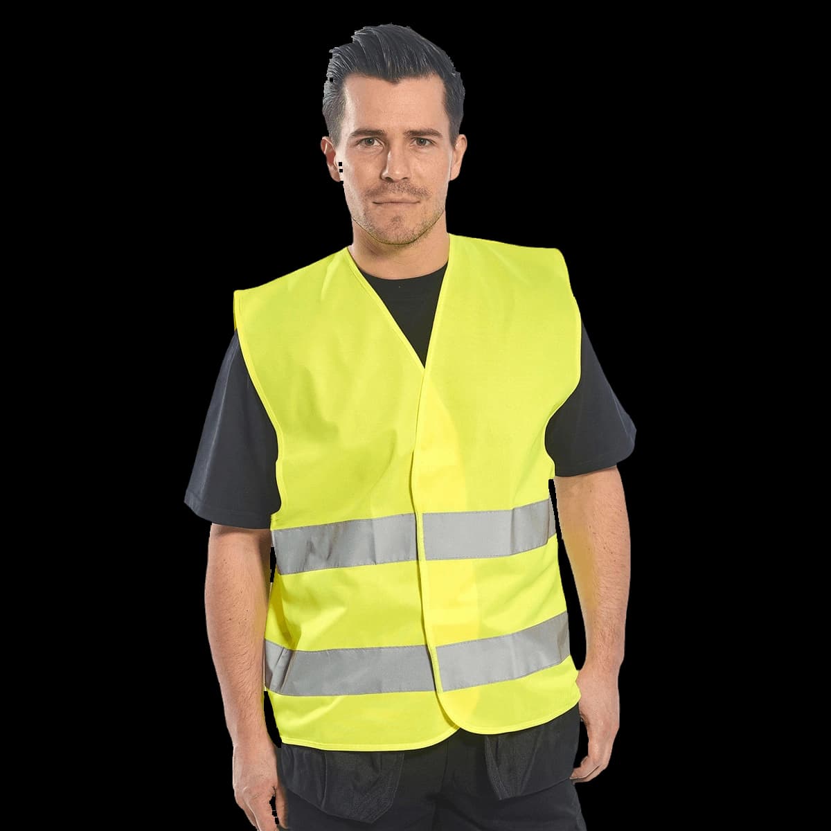 Hi-vis two-band vest (C474)