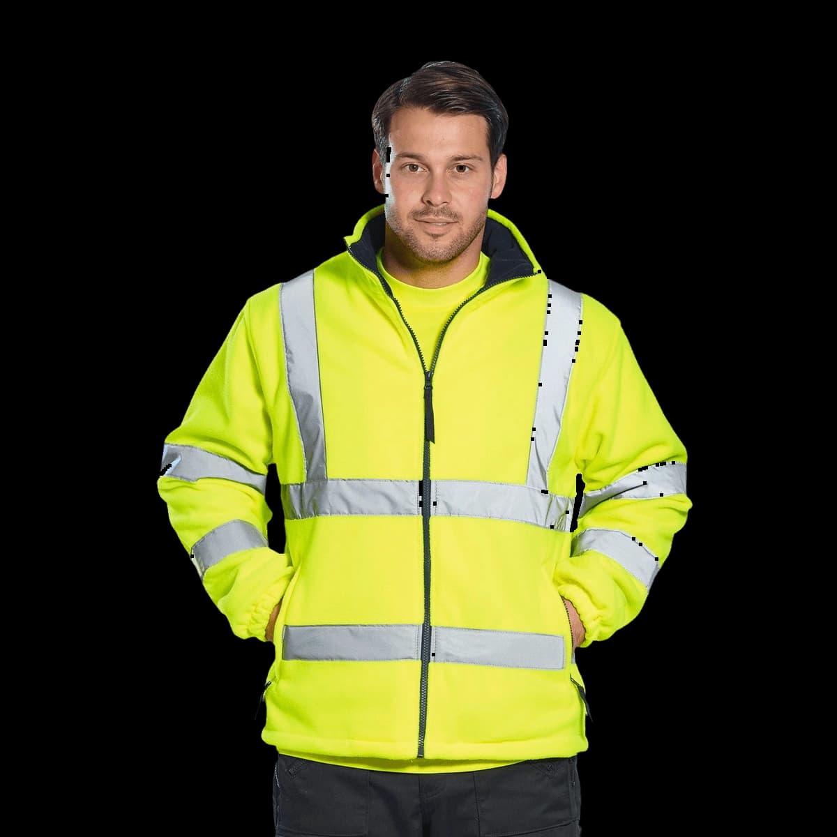 Hi-vis mesh-lined fleece (F300)