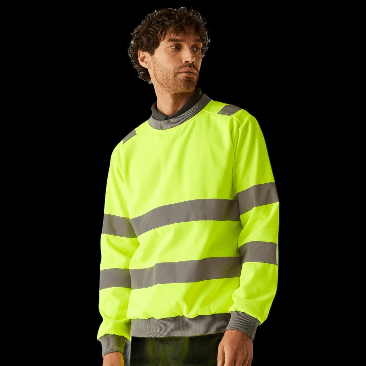 Hi-vis Pro contrast crew neck sweatshirt