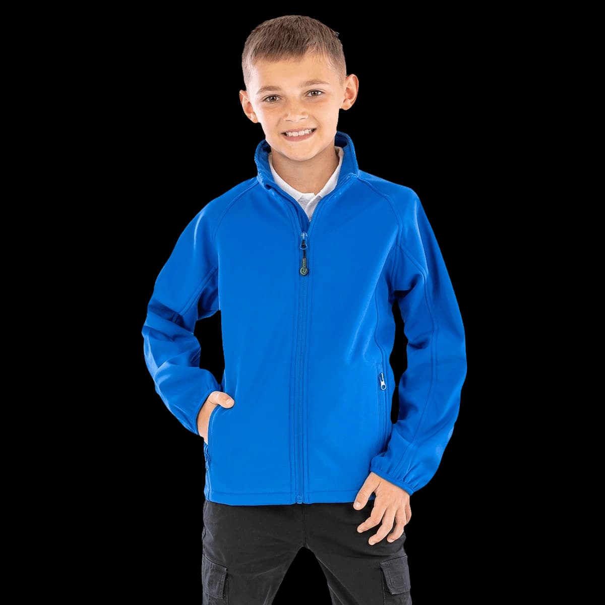 Recycled 2-layer printable junior softshell