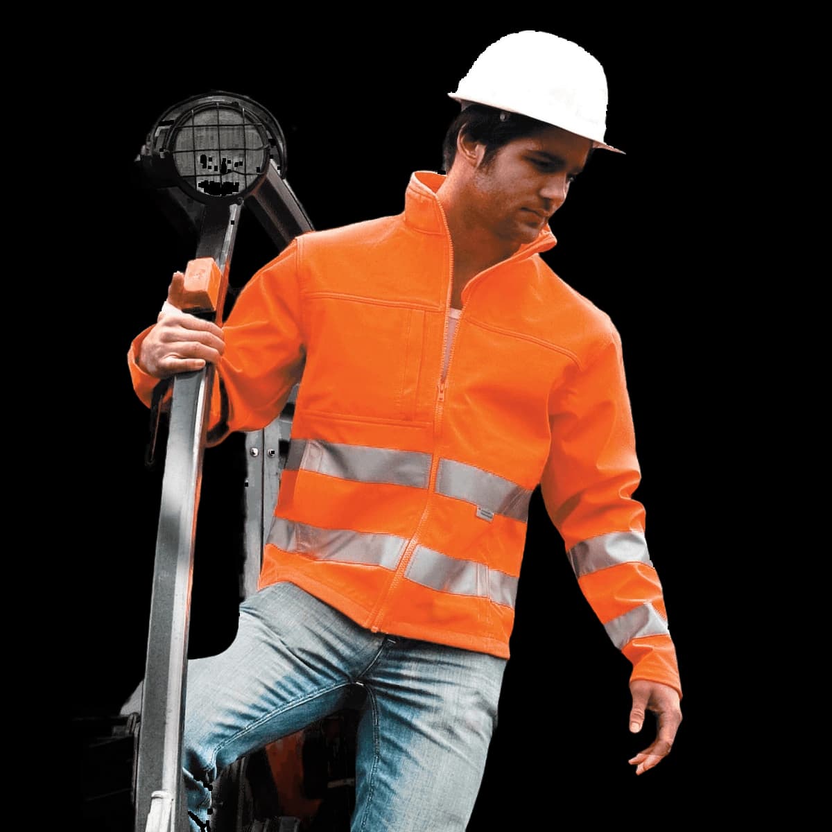 High-viz softshell jacket
