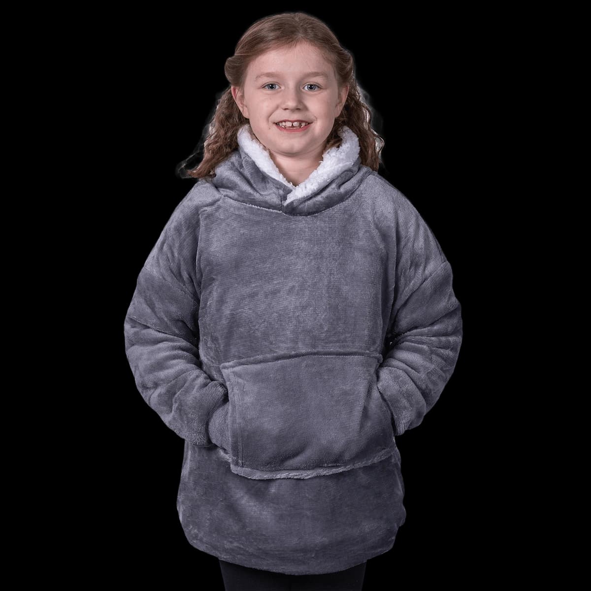 The Kids Ribbon oversized cosy reversible sherpa hoodie