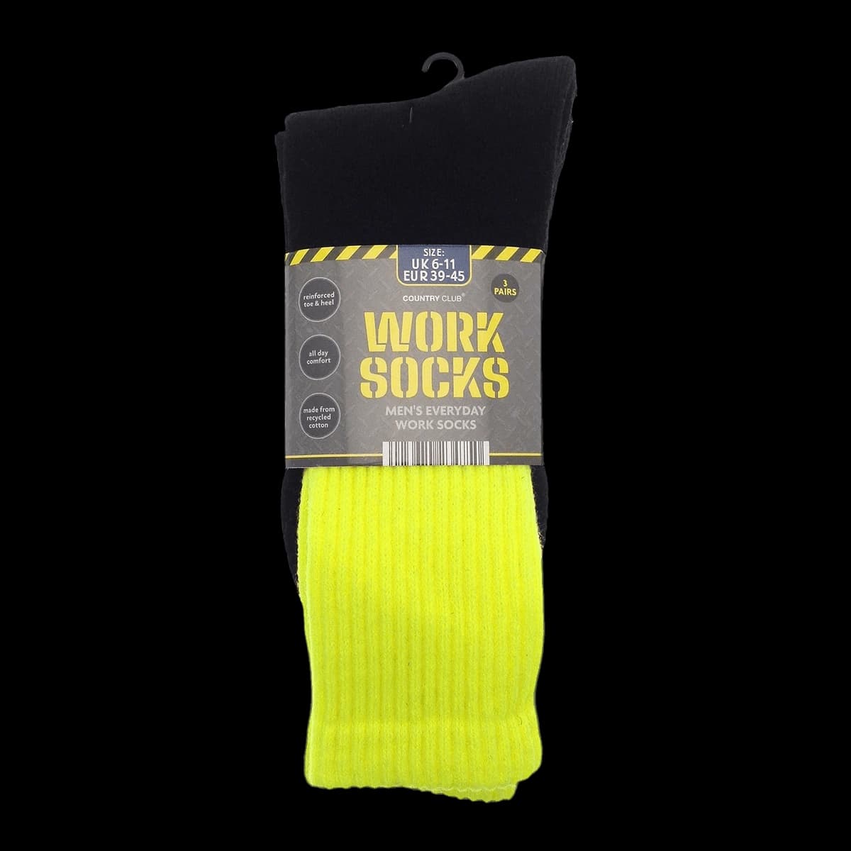 Men’s 3-pack work socks (recycled cotton)