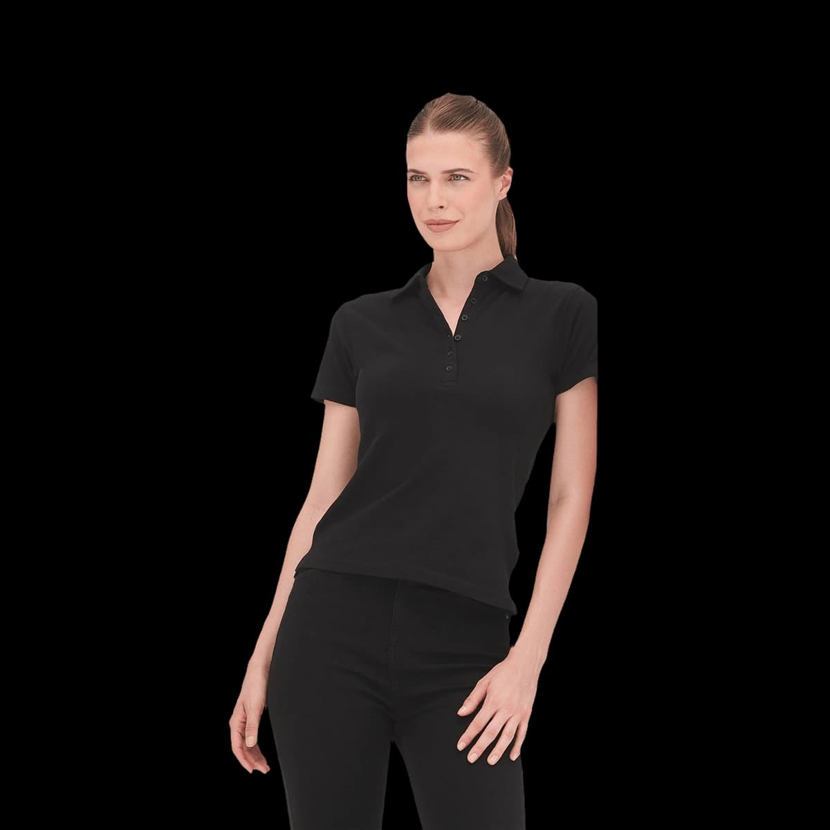 Women's short sleeve stretch polo