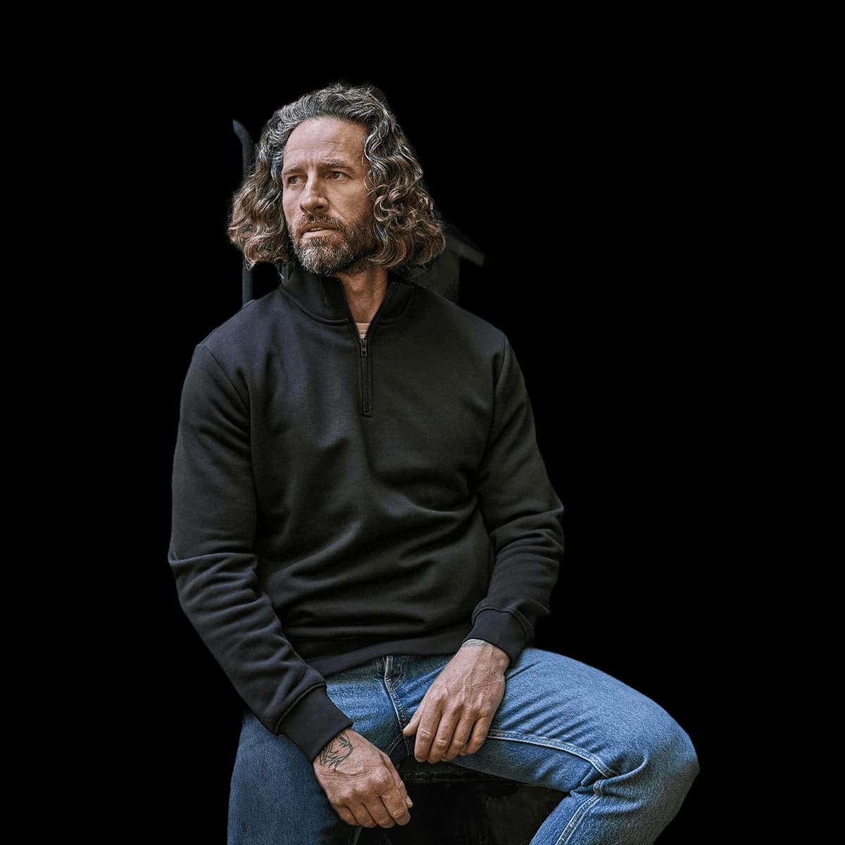 Half-zip sweatshirt (5438)