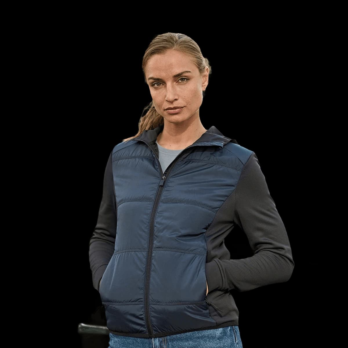Women’s hybrid-stretch hooded jacket (9113)