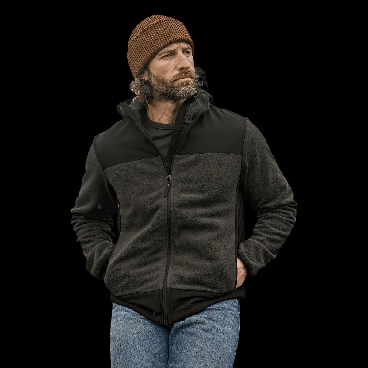 Mountain hooded fleece (9124)