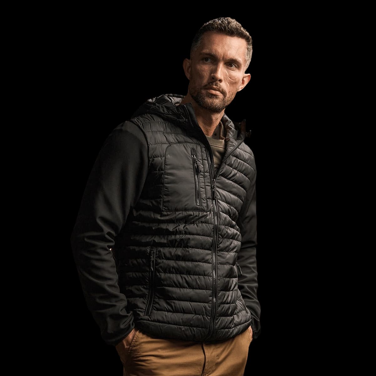 Hooded crossover jacket (9628)