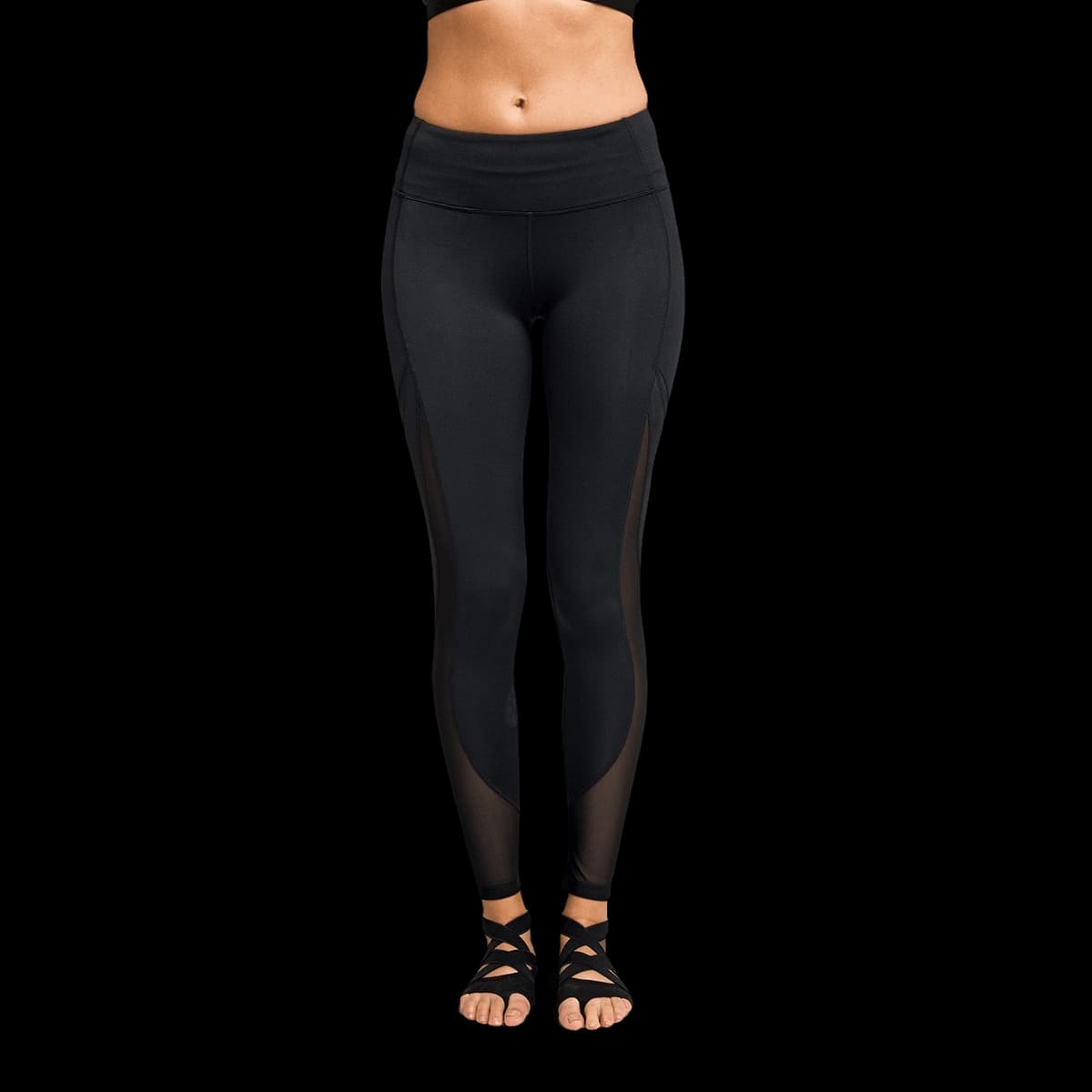 Women's TriDri® mesh tech panel leggings full-length