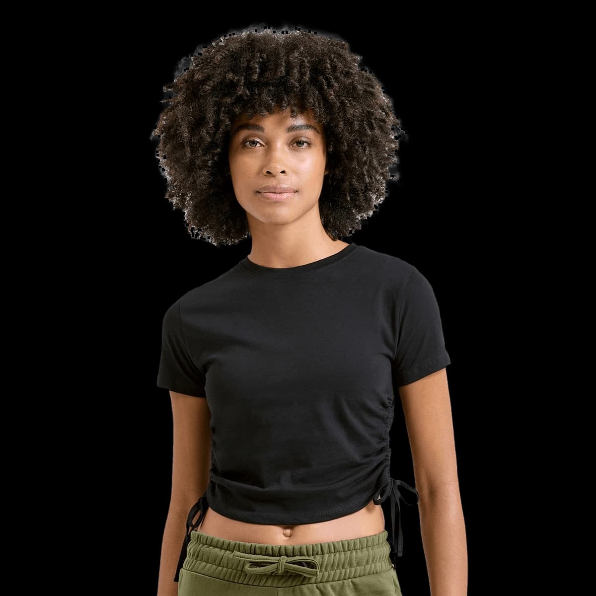 Women's TriDri® ruched crop top