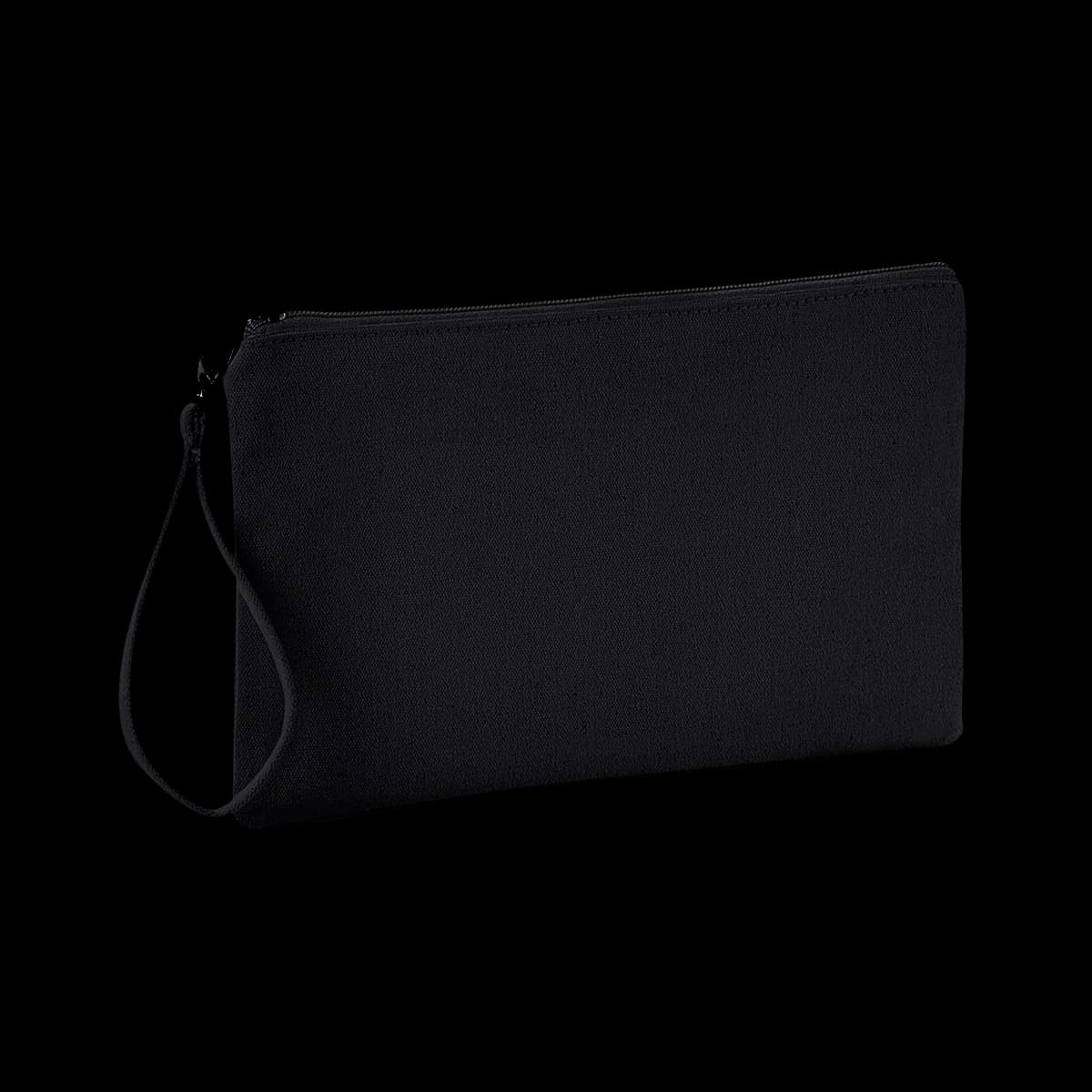 Canvas wristlet pouch