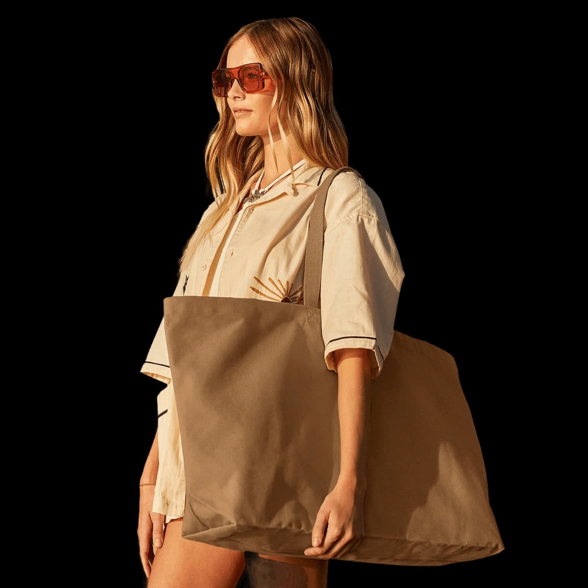 Oversized canvas tote bag