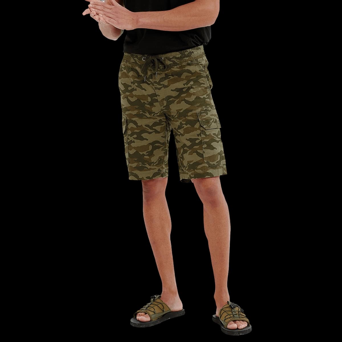 Men’s camo cargo utility shorts