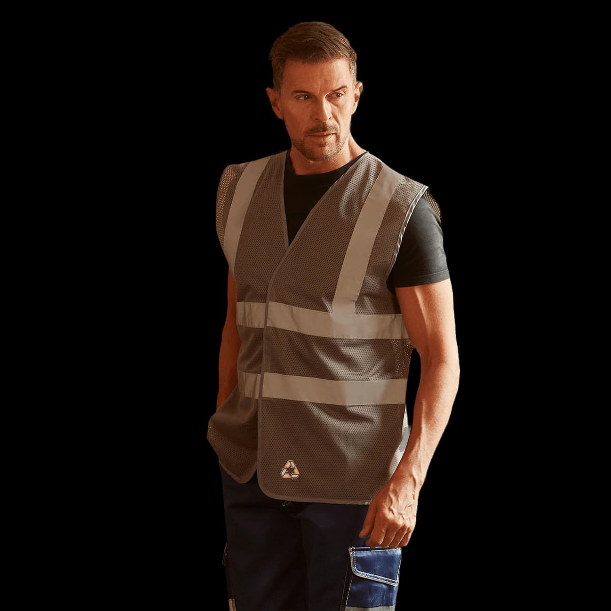 Top cool open mesh 2-band-and-braces waistcoat (HVW120)