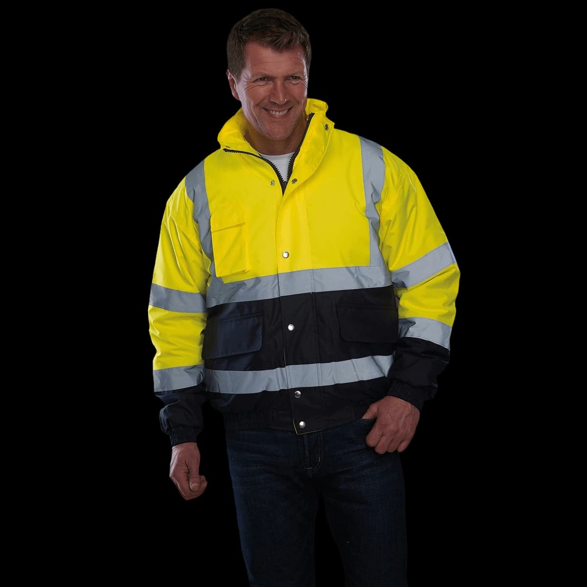 Hi-vis two-tone bomber jacket (HVP218)