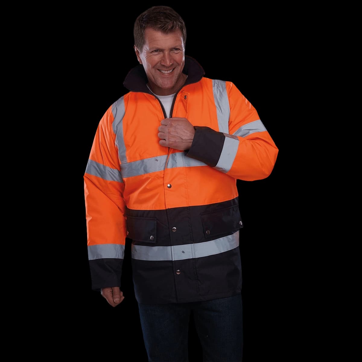 Hi-vis two-tone motorway jacket (HVP302)