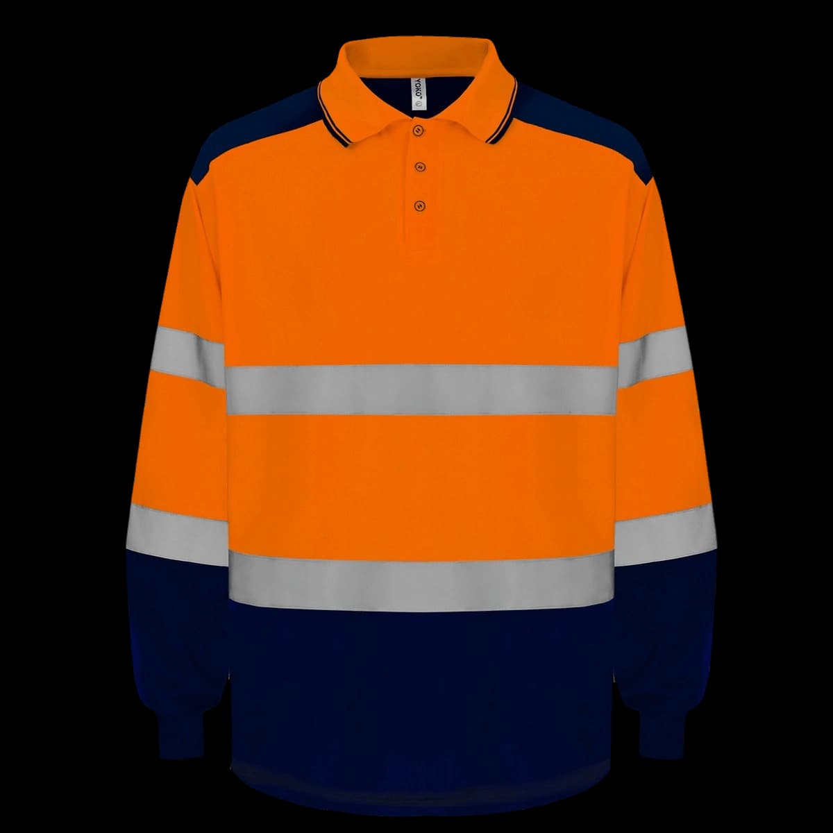 Hi-vis two-tone long sleeve polo (HVJ330)